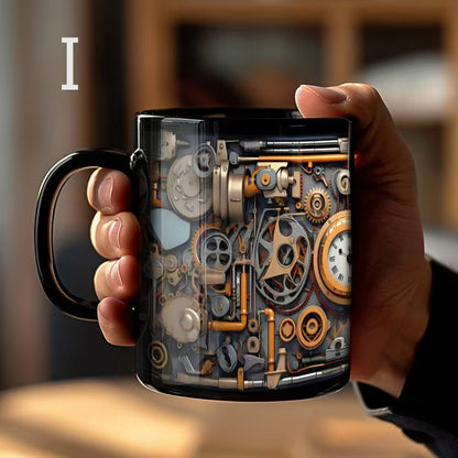 🔥☕【¡El resto del día! 50% de descuento】💥Nuevo kubek de cerámica con el motivo de obrabiarki 