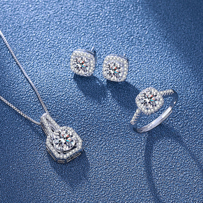 ✨【Ograničena posebna ponuda s 50% popusta (3 dana)】(Ogrlica + Naušnice + Prsten)🔥 Set nakita od 925 srebra