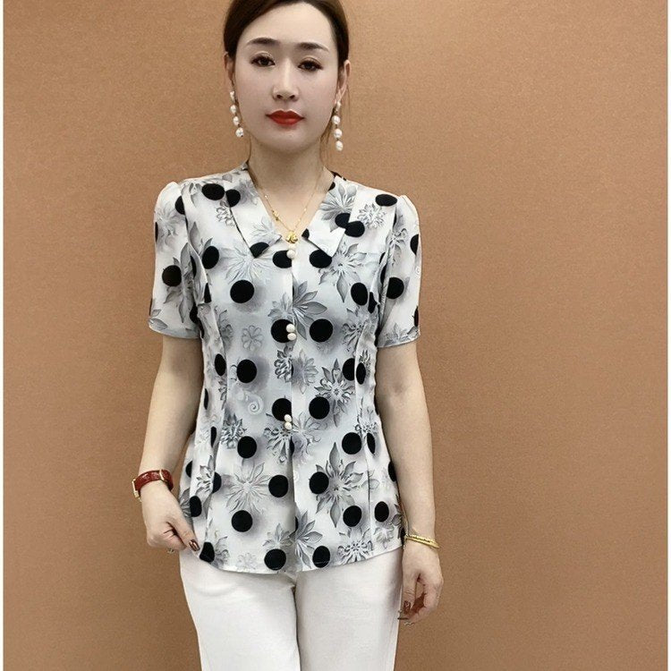 【🎁Promocja ograniczona czasowo】【45-83kg】Tricou cu mânecă scurtă cu rever la modă de vară nouă, moale și rece-3985749