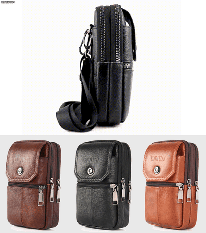 🔥【50% de descuento】Bolso portátil para teléfono con diseño híbrido (crossbody y bandolera) para hombre