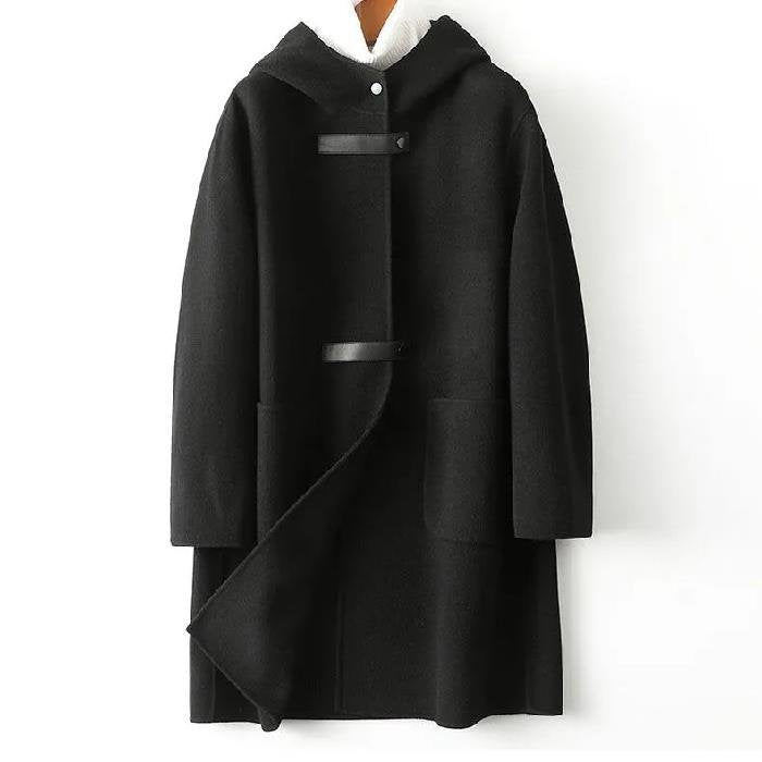🎁【M-4XL】Ženski elegantni i topli kaput - vuneni kaput s kapuljačom
