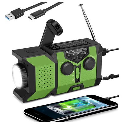 🏕️Lanternă portabilă multifuncțională cu radio AM, lanternă solară cu manivelă, lanternă de urgență