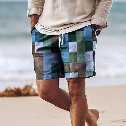 【Ofertă de vară💥】【S-6XL】Pantaloni de baie bărbați 2025, stilati, cu imprimeu multicolor