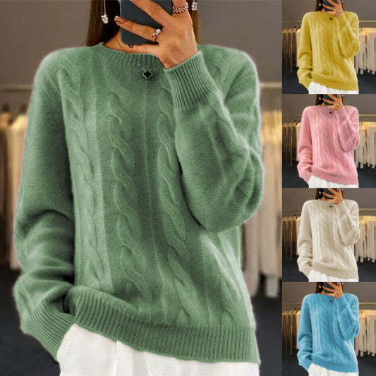 🔥⛄【S-XL】Toamna și iarna 2024, nou pulover de înaltă calitate pentru femei, la modă, de culoare uni -3842016