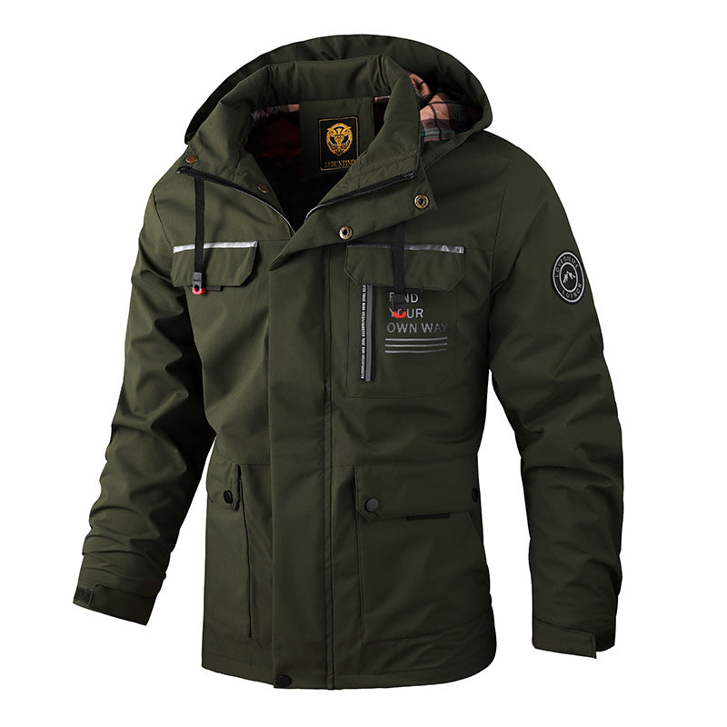 【M-6XL】Toamna Iarna Noua jachetă caldă pentru bărbați, rezistentă la vânt și la apă【Recomanda】-3840215