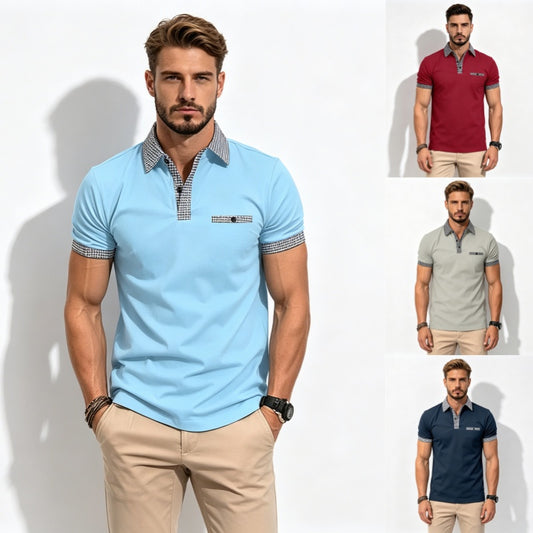 Rasprodaja 2026.💥👔【S-3XL】Muška ljetna polo majica s gumbima u boji, mekane, udobne i prozračne