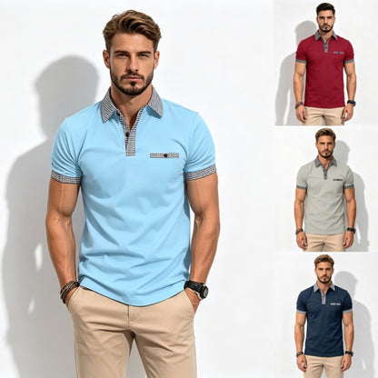 Rasprodaja 2026.💥👔【S-3XL】Muška ljetna polo majica s gumbima u boji, mekane, udobne i prozračne