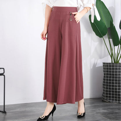 ❤️【M-5XL】Nuevos pantalones de verano para mujer 2026 - Pata ancha, seda de hielo, corte al tobillo