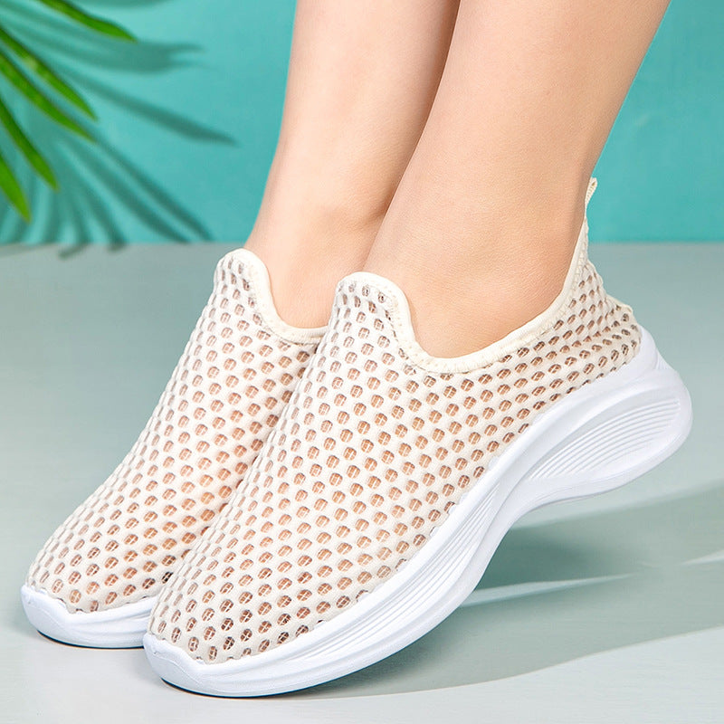 🔥💖【35-41】La modă Hundred Hollowed Out Înălțime Creșterea Sports Tennis Shoes