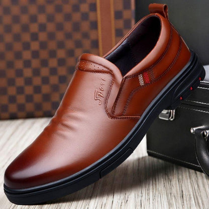 Nuevos zapatos de negocios de cuero genuino para hombre 2026, casuales, cómodos y suaves.