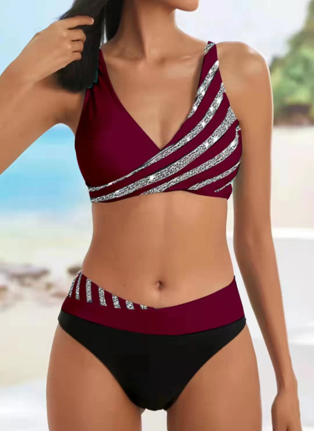 🌟【Novi dolazak Ograničeno vrijeme 50% popusta】👙【S-3XL】2026 Novi ženski dvodijelni bikini kupaći kostim s printom - brzosušeći