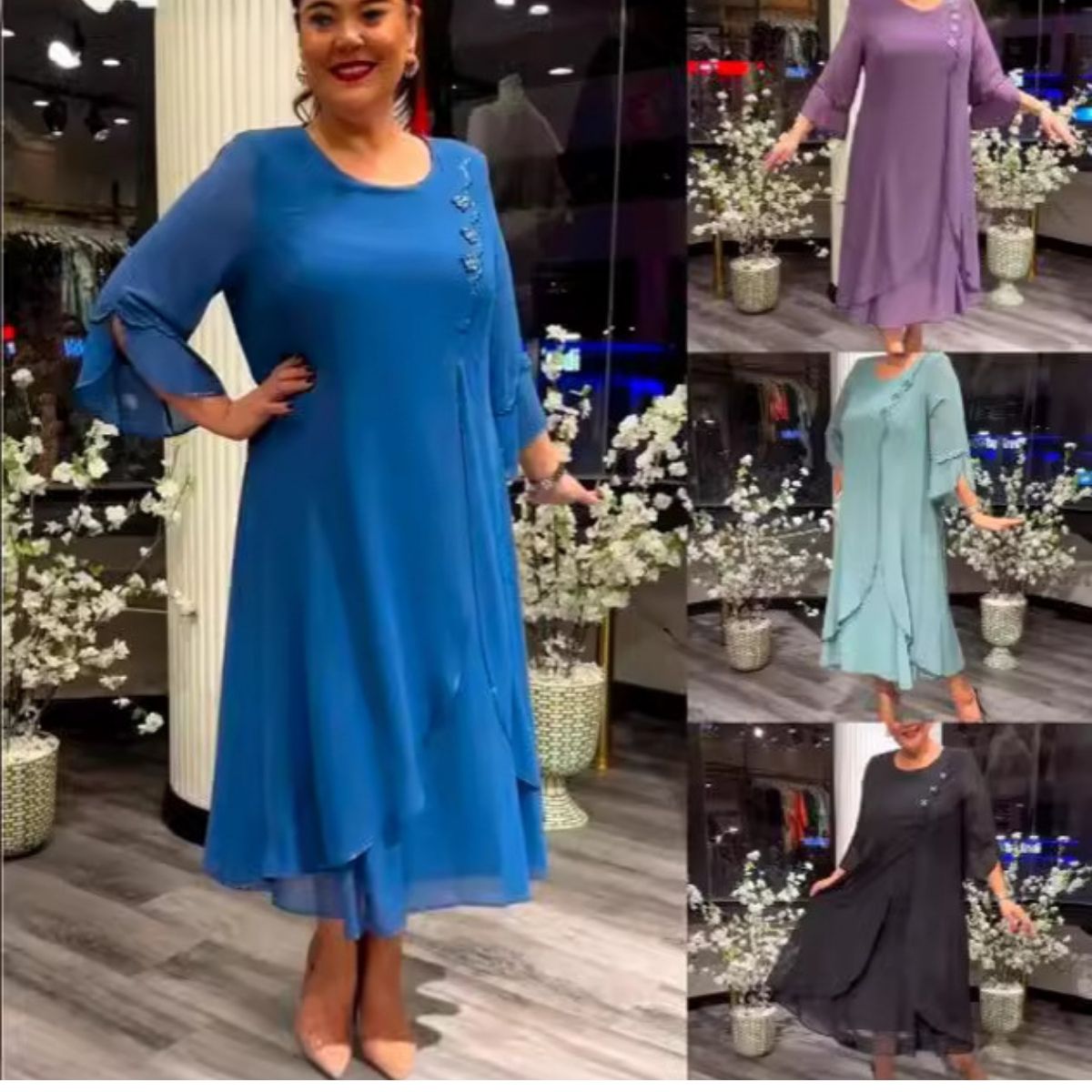 ❤️❤️【Vremenski ograničena ponuda】【S-5XL】👗👗2026 Nova visokokvalitetna šifonska haljina