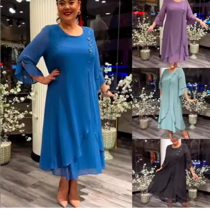 ❤️❤️【Vremenski ograničena ponuda】【S-5XL】👗👗2026 Nova visokokvalitetna šifonska haljina