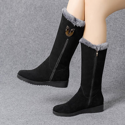 🔥【Reducere fierbinte】🔥🎉【35-41】2025 Ghete groase și calde de pluș pentru femei, must-have iarna-3893993