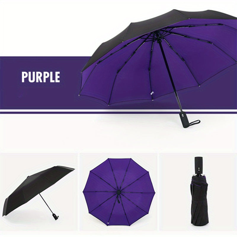 【🛒Oferta pe timp limitat】☔ Umbrelă automată cu două straturi, întărită, rezistentă la vânt, utilizabilă atât pe vreme ploioasă, cât și însorită--3865961