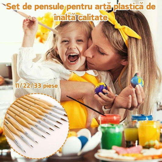 🎨【11 piese】✨ Set de pensule pentru artă plastică de înaltă calitate-3877633