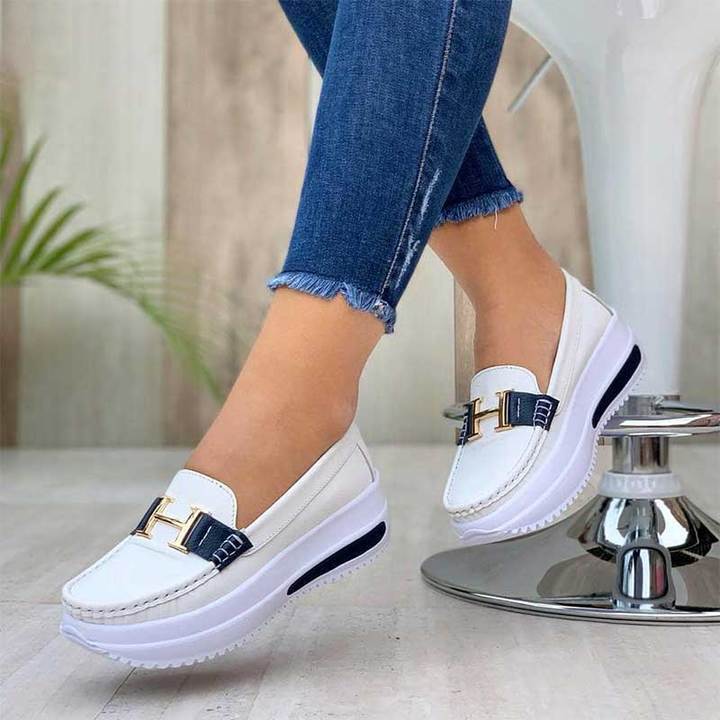 🩰【Reducere Limitată】Pantofi Femei Confortabili Cu Talpă Groasă și PU, Stil Casual-