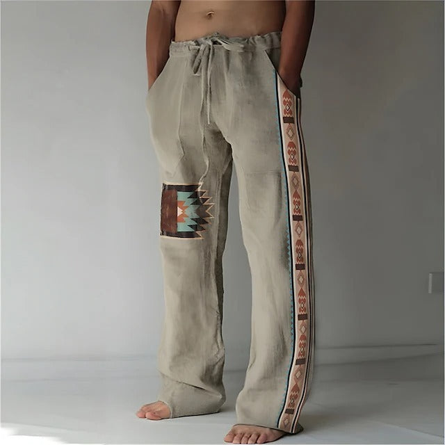 ✨👖【🌈Novi artikli s 50% popusta, ograničeno vrijeme】【S-6XL】😍 Muške uske hlače od pamuka i lana, plus veličine, ležerne, široke, boemski stil