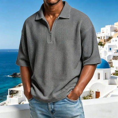 👕👕【50% popusta】【Veličine S-4XL】Novi dolazak za ljeto 2026.: Muška polo majica kratkih rukava u jednoj boji