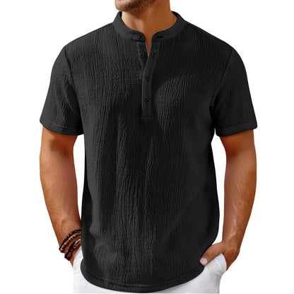 ✨50% popusta 【S-4XL】 Muške majice kratkih rukava, vrhunska tkanina, dizajn Henley ovratnika, udobne i elegantne, prikladne za svakodnevno nošenje.