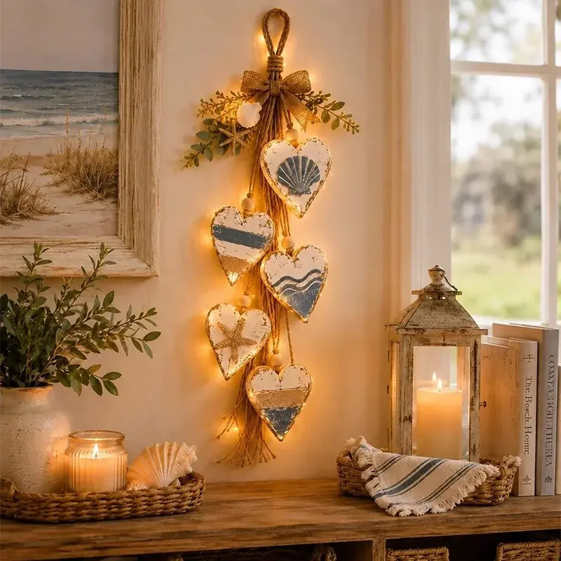 ✨ Osvijetlite svoj dom romantičnom atmosferom! Viseća dekoracija u obliku srca s integriranim LED svjetlima! 💖🏡