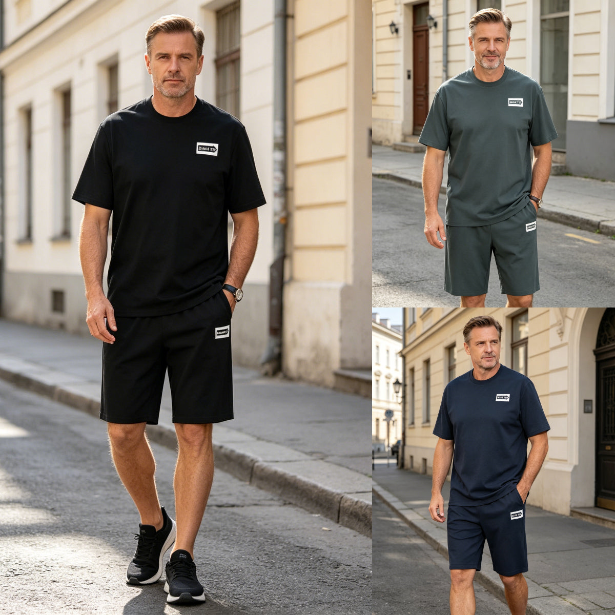 【Plaćanje pouzećem】Muški ljetni sportski set od 2 dijela: udobna majica kratkih rukava i kratke hlače za svakodnevno nošenje i dom.