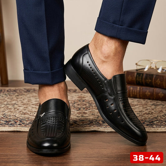 👞💫【Vrhunska prirodna koža】Muške cipele izrađene su od 100% goveđe kože punog zrna s mekim i udobnim potplatom.