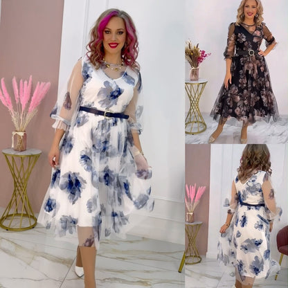 🌷✨【S-5XL】Rochie elegantă nouă, cu imprimeu