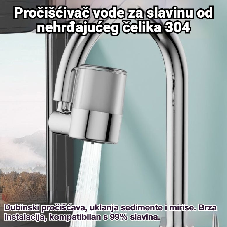 💧【Kupite 1, dobijte 1 gratis】✨ Filter za vodu za slavinu od nehrđajućeg čelika 304 | Dubinsko pročišćavanje, uklanja sediment i mirise, brza ugradnja, kompatibilan s 99% slavina 🚰