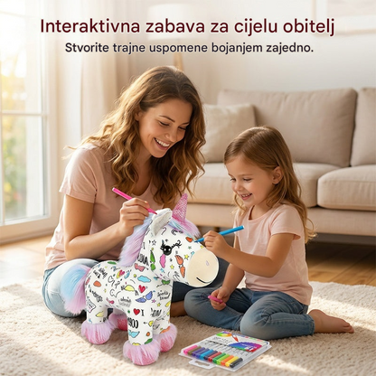 🌈 DIY komplet za bojanje plišane igračke jednoroga
