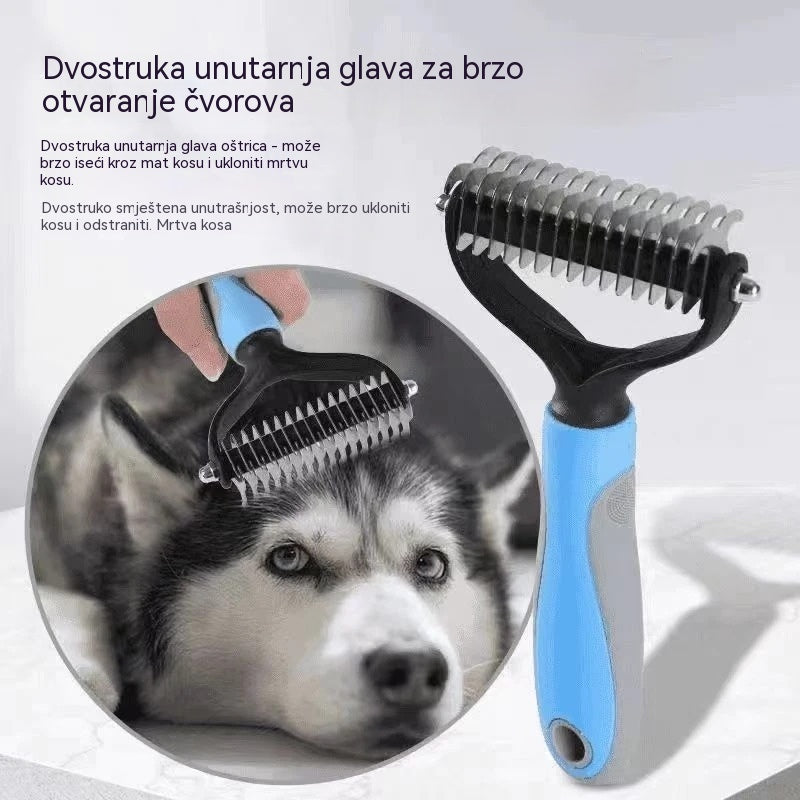 🐶Kupite jedan, dobijte jedan gratis【Pakovanje od 2 komada】Dvostrane četke za njegu i depilaciju kućnih ljubimaca