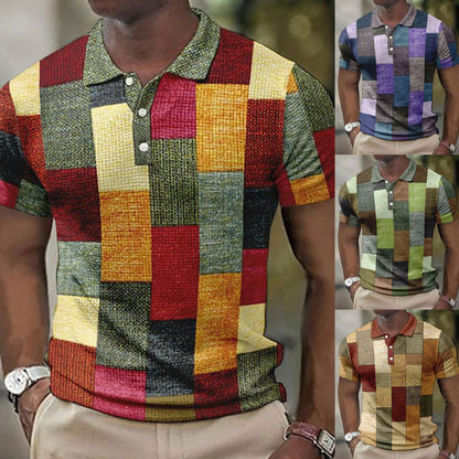💥👕Izravna pošta tvornice【S-5XL】Muška ležerna POLO majica s geometrijskim uzorkom iz 2026.