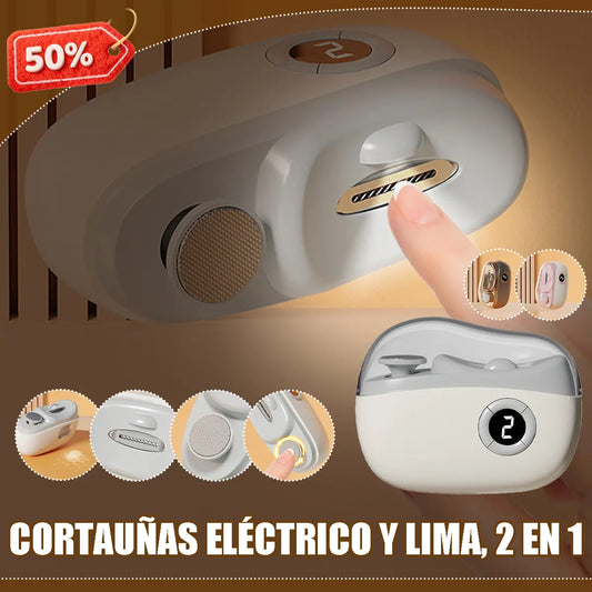 ✂️💅🔥¡Compra 1 y llévate otro gratis!🔥 Lima de uñas eléctrica multifuncional, cortauñas eléctrico con protección antipellizcos