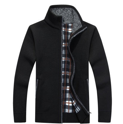 🔥【M~3XL】2024, jachetă de pulover cu fermoar pentru bărbați, largi, de mărime mare-3855088