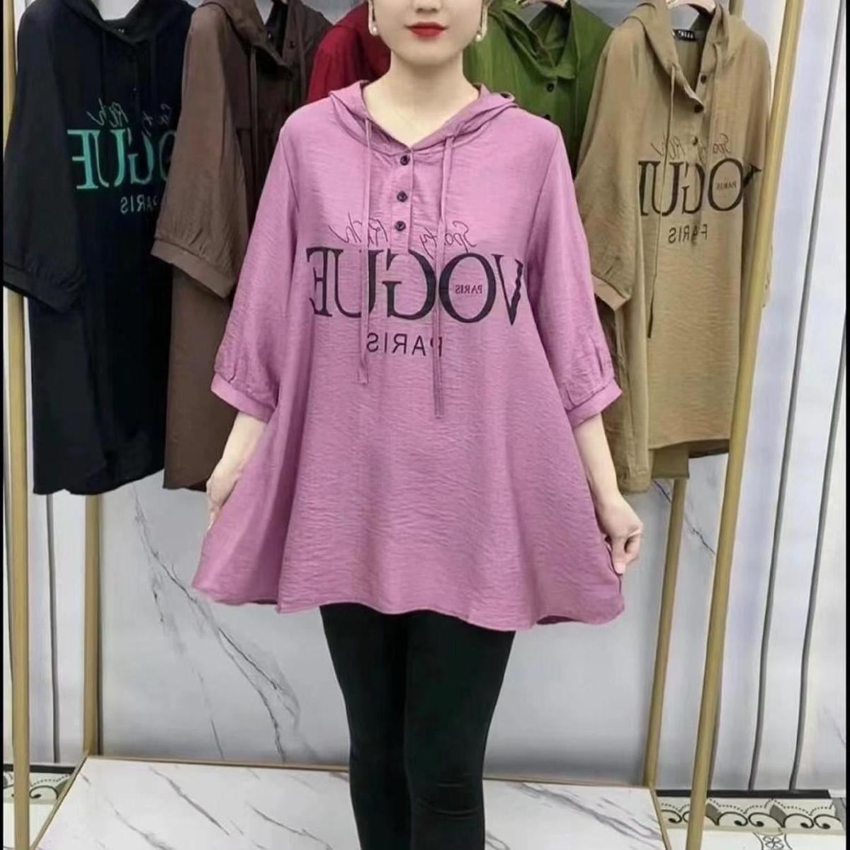💞🔥2025 summer new casual fashion coat, fashionable and versatile loose and flesh-covering letter printed T-shirt