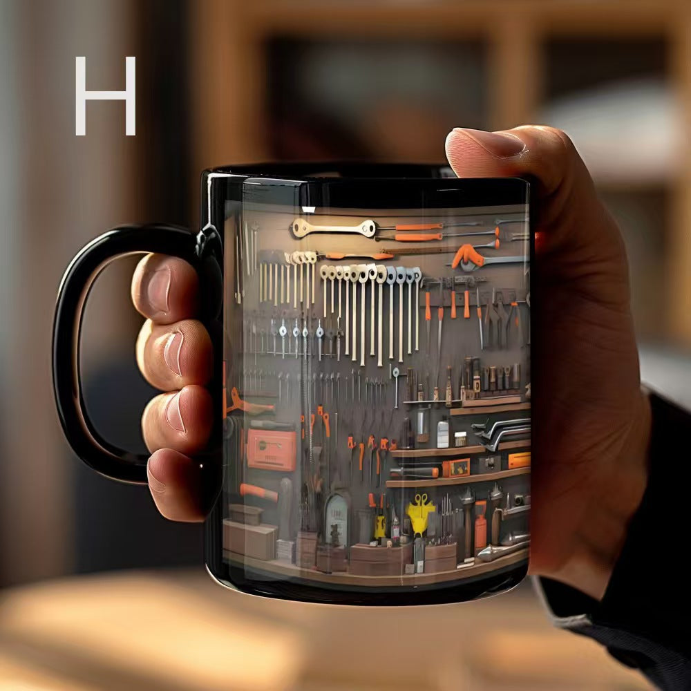 🔥☕【¡El resto del día! 50% de descuento】💥Nuevo kubek de cerámica con el motivo de obrabiarki 
