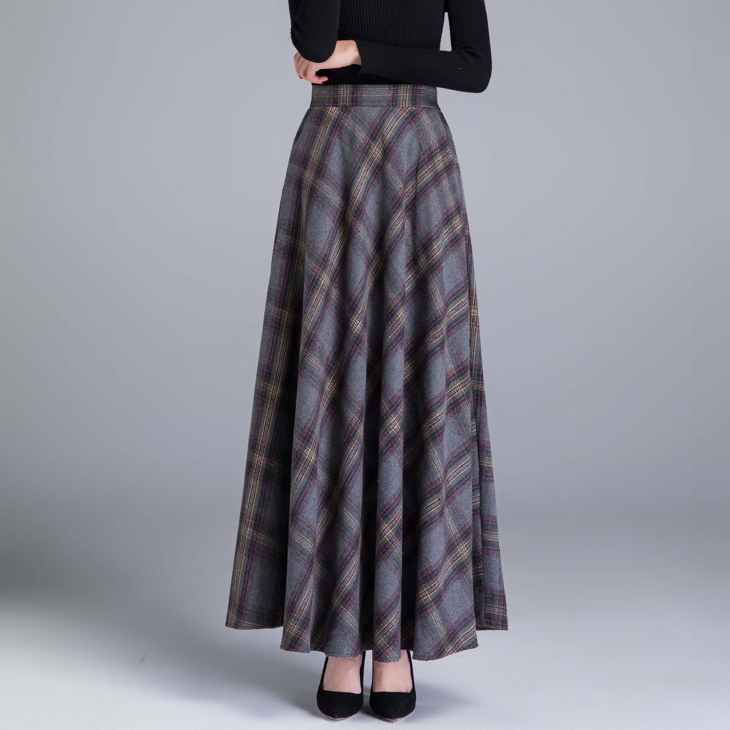 👗【Reducere pe timp limitat】【M-3XL】2024 fustă de lână îngroșată de toamnă și iarnă nouă pentru femei-3844959