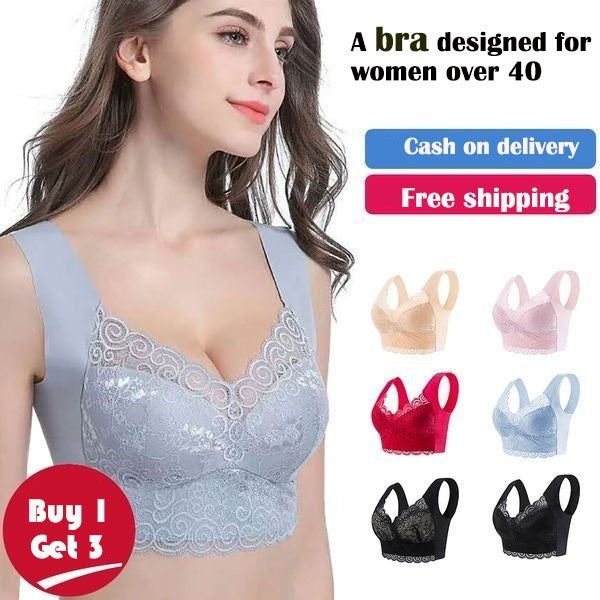🔥【Set de 4】Sutien nou pentru femei confortabil și respirabil (4 bucăți)>Potrivit femeilor peste 40 de ani