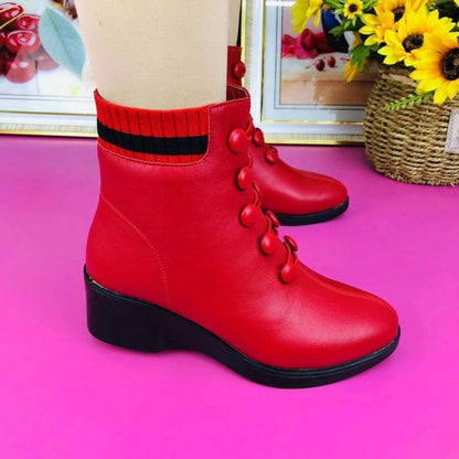 👢【35-41】2025 Toamnă și Iarnă Cizme populare din piele moale cu toc înclinat pentru femei-3865601