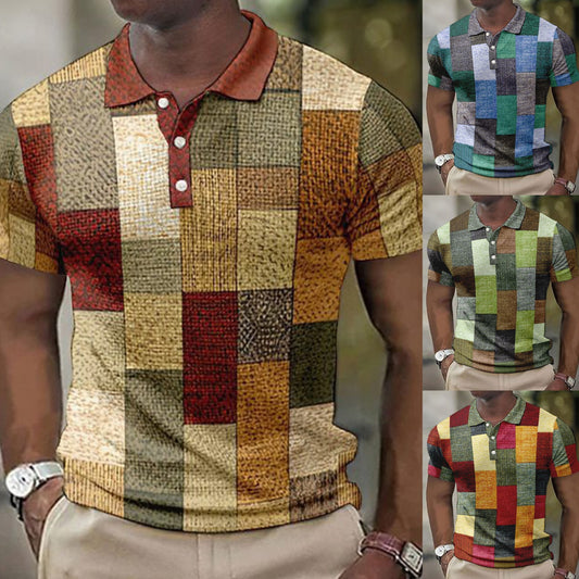 💥👕Izravna pošta tvornice【S-5XL】Muška ležerna POLO majica s geometrijskim uzorkom iz 2026.