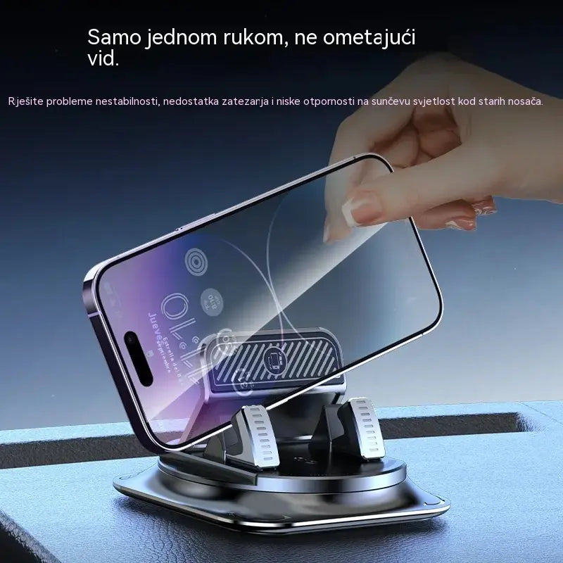 🚗 Auto-nosač za telefon 2 u 1, rotirajući za 360° i neklizajući