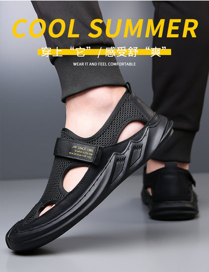 【39-47】✨Sandale de vară pentru bărbați, casual, respirabile, cu talpă moale din plasă