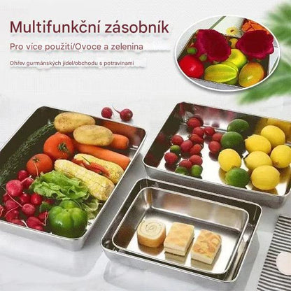 😍【🔥Set de 5 piese】Cutii din inox pentru alimente – Capac special pentru congelare, pentru păstrarea prospețimii-3855163