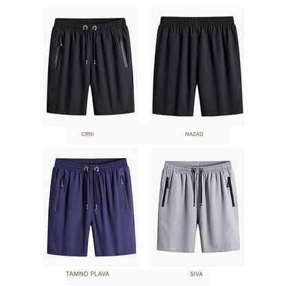 ❄🆒👖【Kupi 1, dobiješ 1 gratis 😍】【M–4XL】 Ljetne muške sportske kratke hlače od ledene svile, 60-140 kg, prozračne i udobne, široki kroj, velike veličine