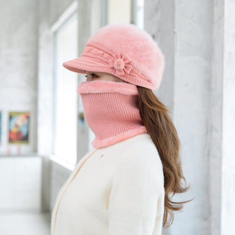 💥👒50% SLEVA-【Čepice+šátek】 Stylová plyšová čepice na podzim a zimu -- 3862706