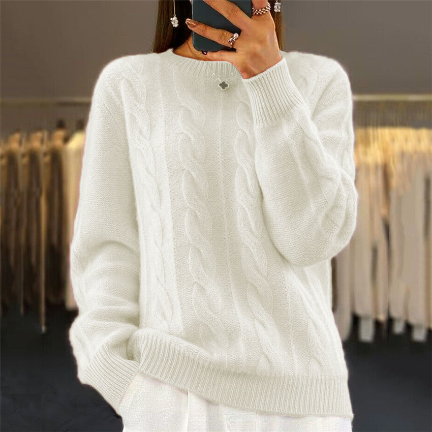 🔥⛄【S-XL】Toamna și iarna 2024, nou pulover de înaltă calitate pentru femei, la modă, de culoare uni -3842016