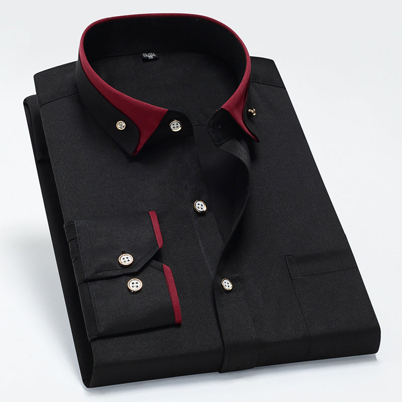 【S-4XL】2025 Noua cămașă respirabilă de afaceri pentru bărbați de moda casual-3859747