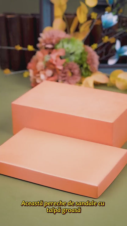 🔥Pantofi dama la moda de vara. Tocuri groase. Tălpi groase. Material piele. Confortabil de purtat